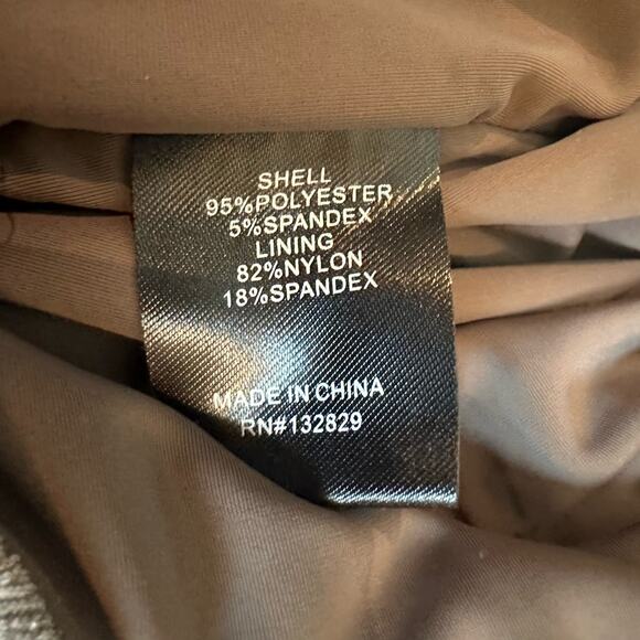 Michael Costello X Revolve Brown Taupe Sleeveless Jersey Faux Wrap Jumpsuit XL - Picture 7 of 7